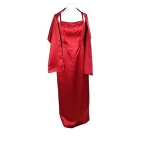 Vtg. Dave & Johnny Satin Formal Dress